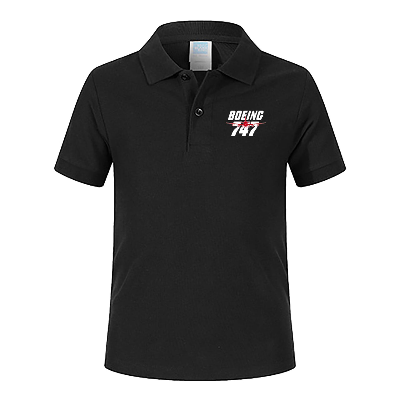 Amazing Boeing 747 Designed Children Polo T-Shirts