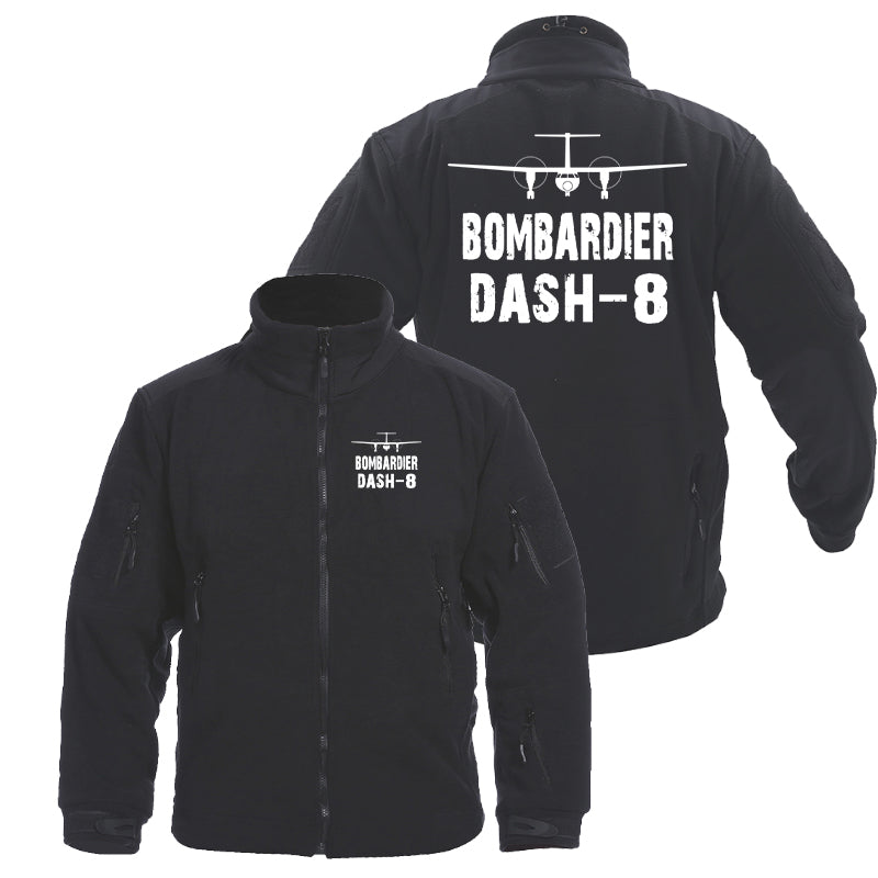 Bombardier Dash-8 & Plane Designed Fleece Military Jackets (Customizable)