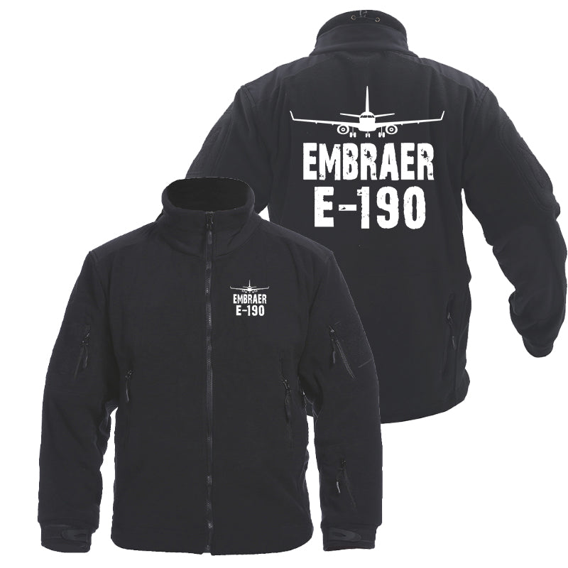 Embraer E-190 & Plane Designed Fleece Military Jackets (Customizable)