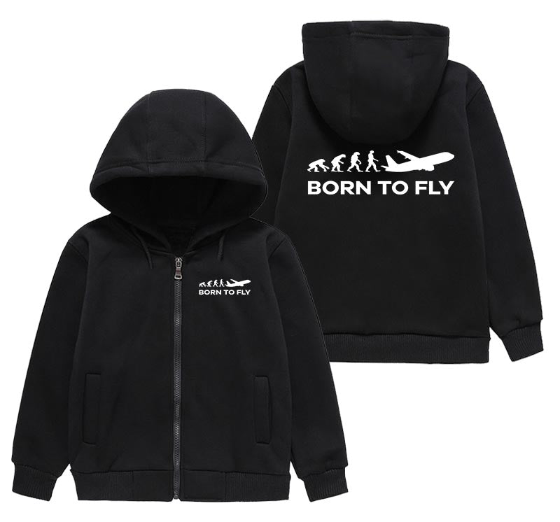 Born To Fly Designed "CHILDREN" Zipped Hoodies