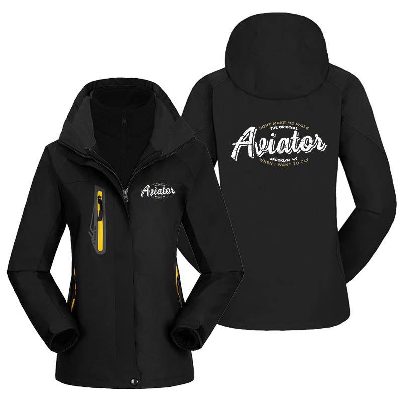 Aviator - Dont Make Me Walk Designed Thick "WOMEN" Skiing Jackets