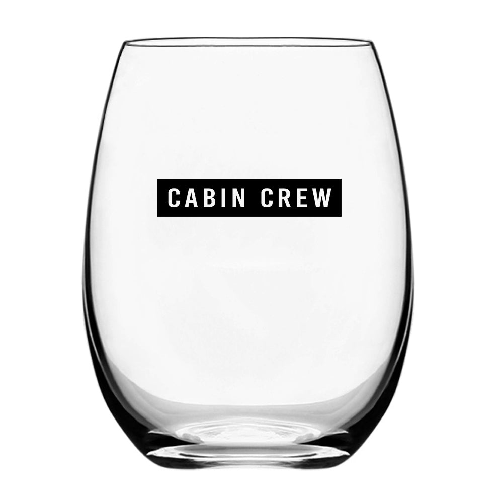 Cabin Crew Text Designed Beer & Water Glasses