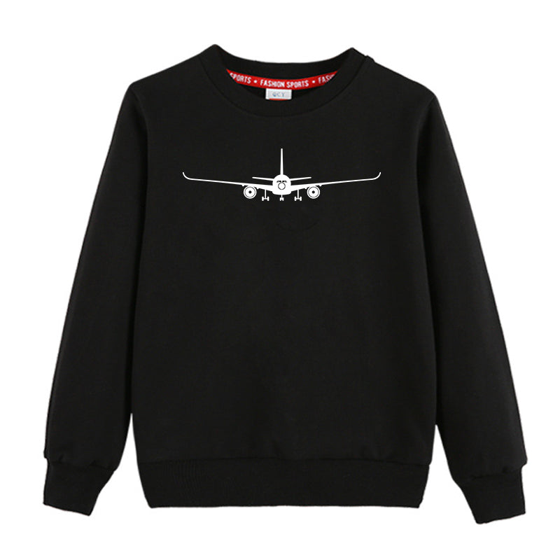 Airbus A350 Silhouette Designed "CHILDREN" Sweatshirts