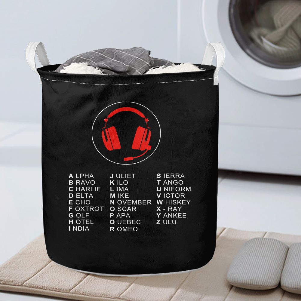 Aviation Alphabet 3 Designed Laundry Baskets