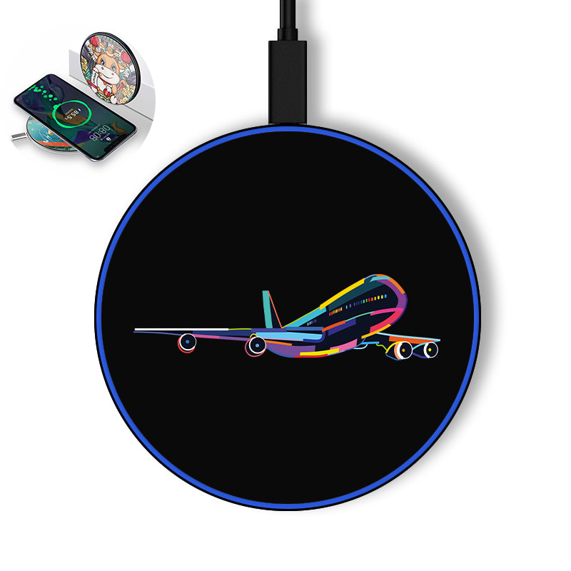 Multicolor Airplane Designed Wireless Chargers