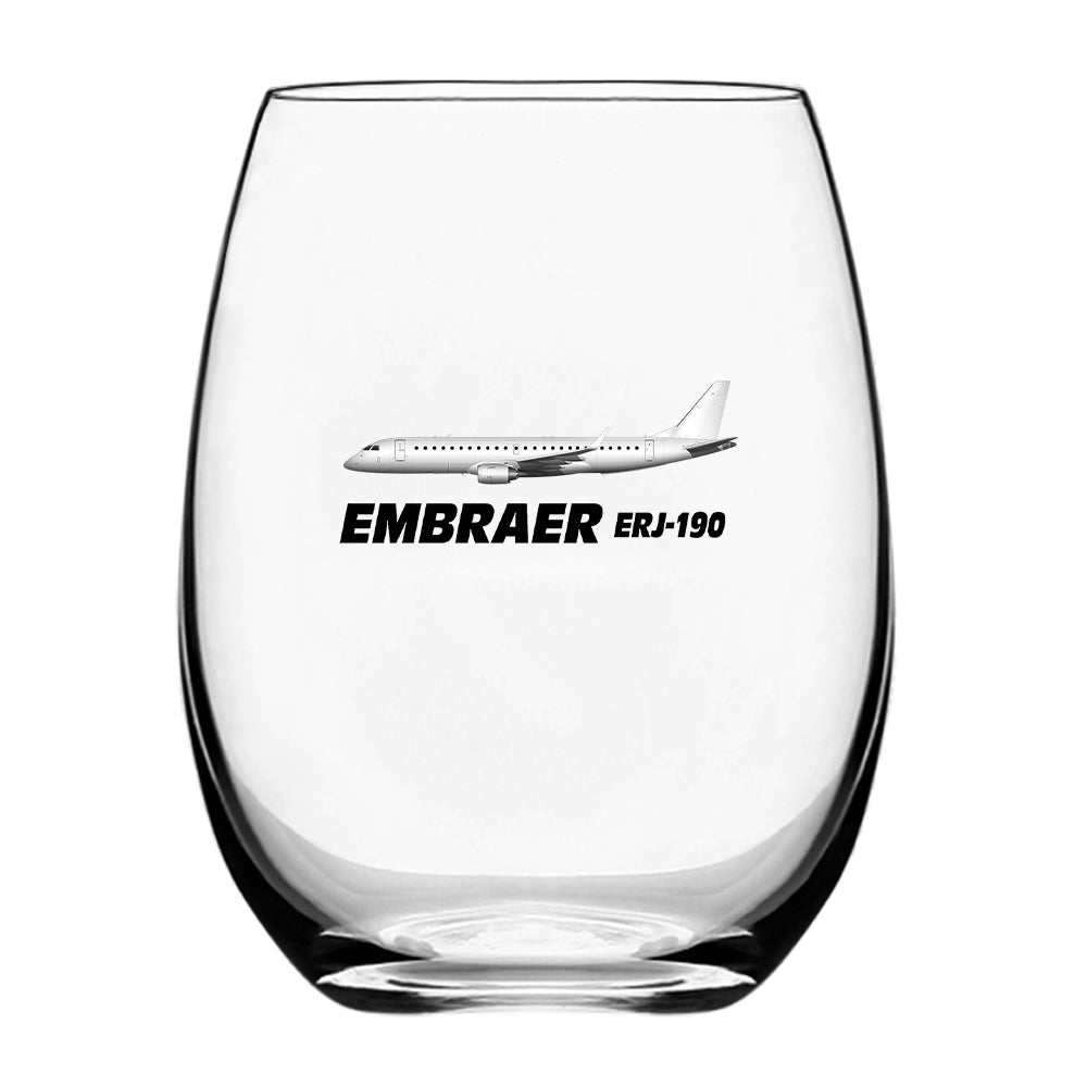 The Embraer ERJ-190 Designed Beer & Water Glasses