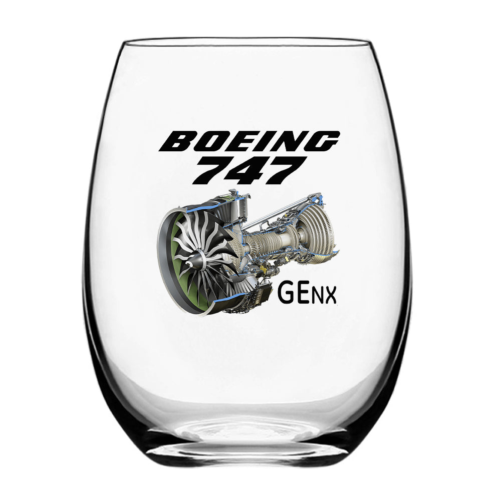 Boeing 747 & GENX Engine Designed Beer & Water Glasses