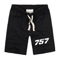 Thumbnail for 757 Flat Text Designed Cotton Shorts