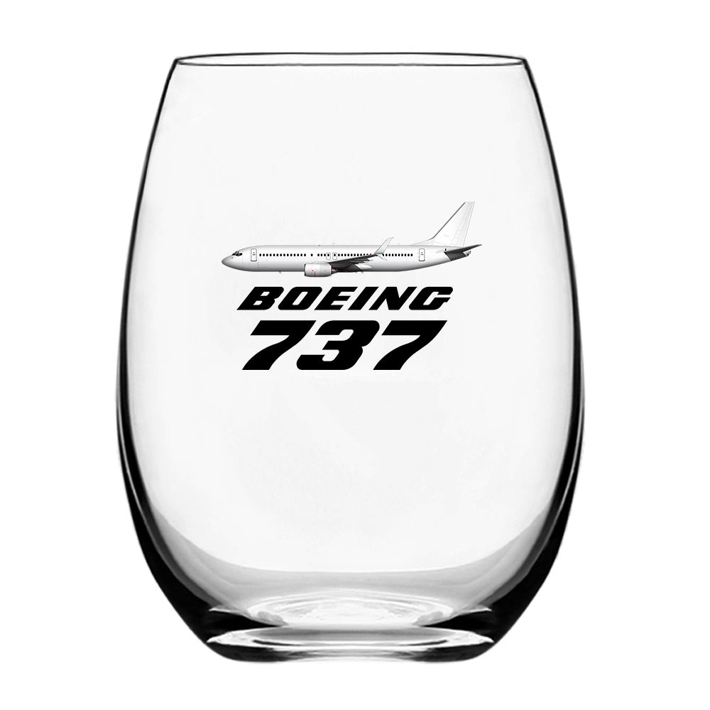 The Boeing 737 Designed Beer & Water Glasses