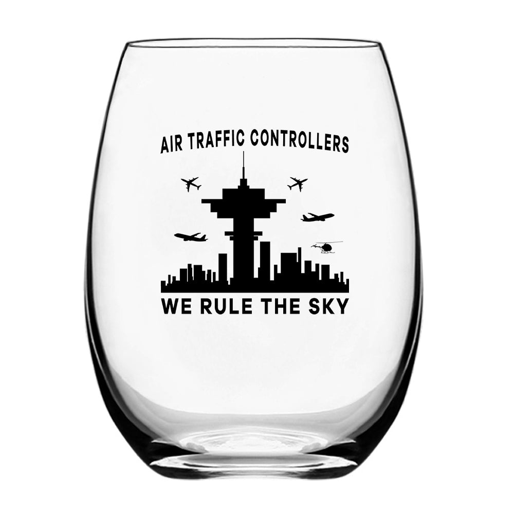 Air Traffic Controllers - We Rule The Sky Designed Beer & Water Glasses