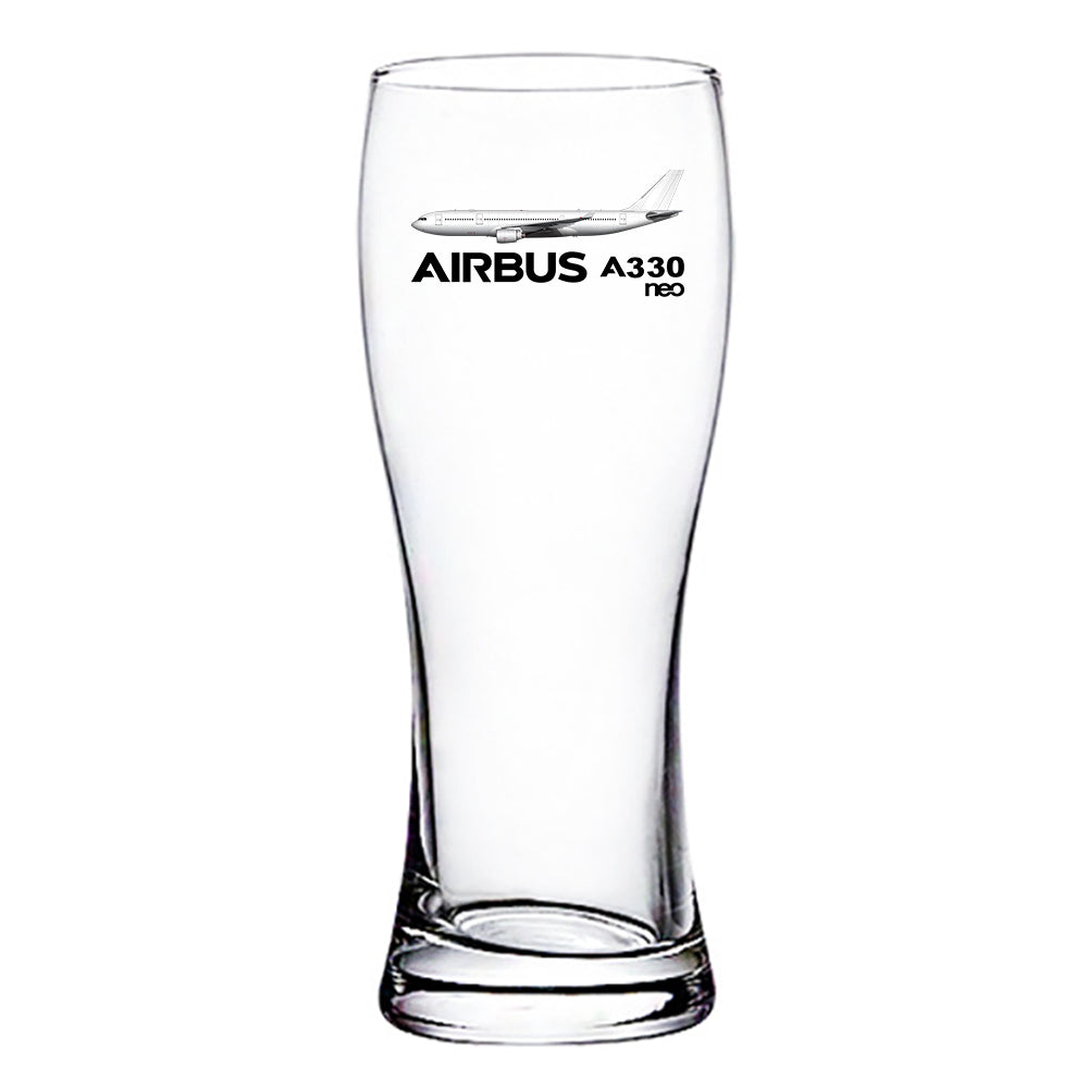 The Airbus A330neo Designed Pilsner Beer Glasses