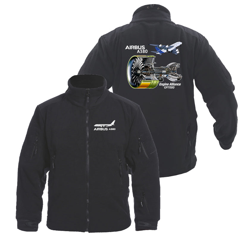 Airbus A380 & GP7000 Engine Designed Fleece Military Jackets (Customizable)