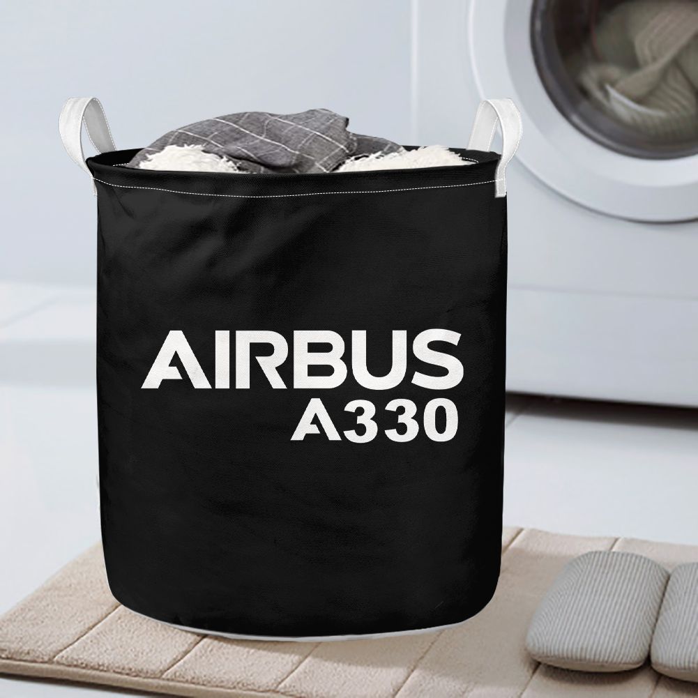 Airbus A330 & Text Designed Laundry Baskets