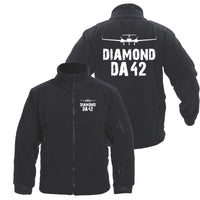 Thumbnail for Diamond DA42 & Plane Designed Fleece Military Jackets (Customizable)