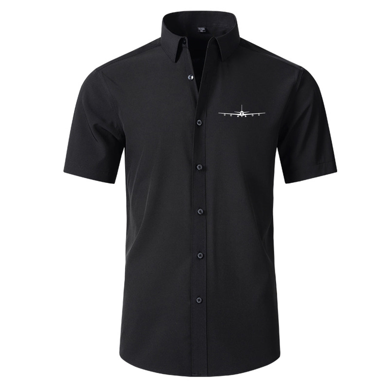 Boeing 707 Silhouette Designed Short Sleeve Shirts