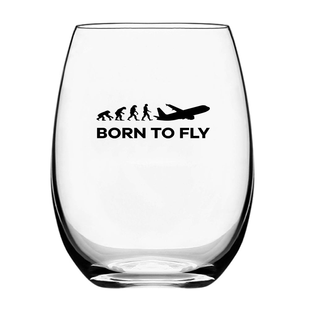 Born To Fly Designed Beer & Water Glasses