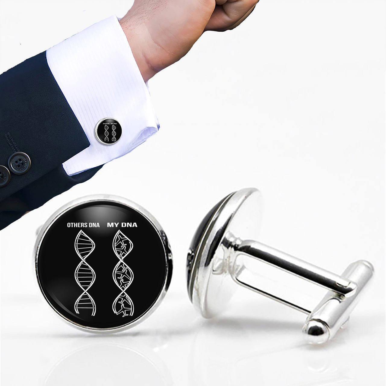 Aviation DNA Designed Cuff Links