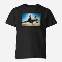 Thumbnail for Turning Right Fighting Falcon F16 Designed Children T-Shirts