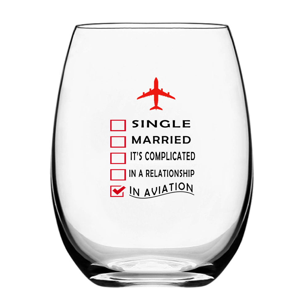 In Aviation Designed Beer & Water Glasses