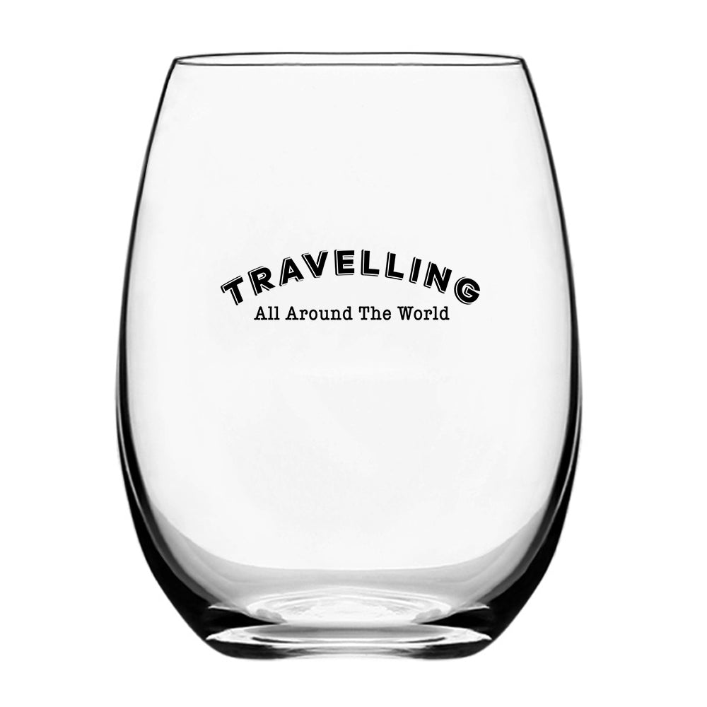 Travelling All Around The World Designed Beer & Water Glasses