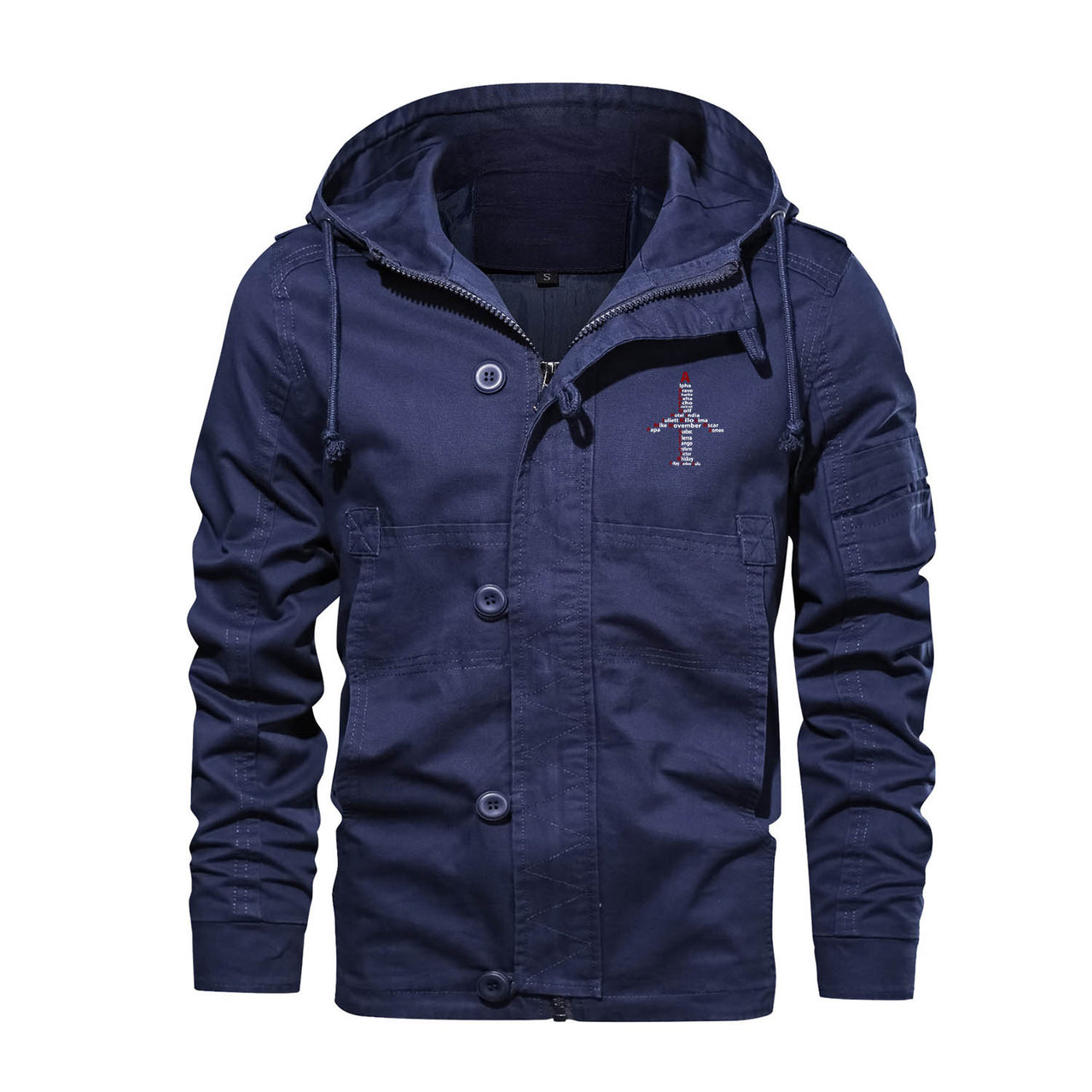 Airplane Shape Aviation Alphabet Designed Cotton Jackets