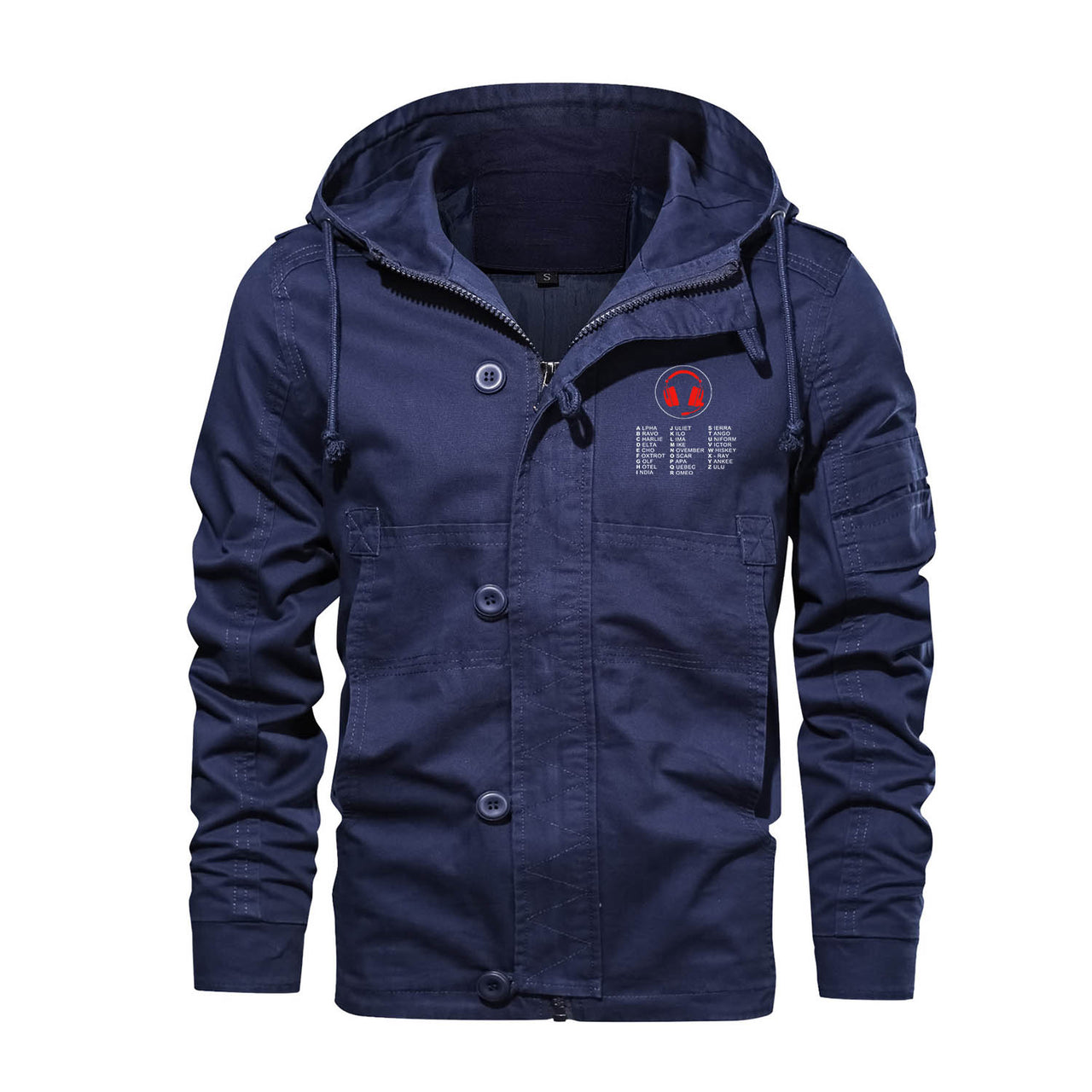 Aviation Alphabet 3 Designed Cotton Jackets