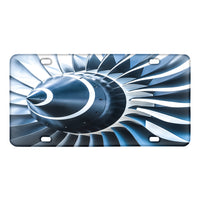 Thumbnail for Blue Toned Super Jet Engine Blades Closeup Designed Metal (License) Plates