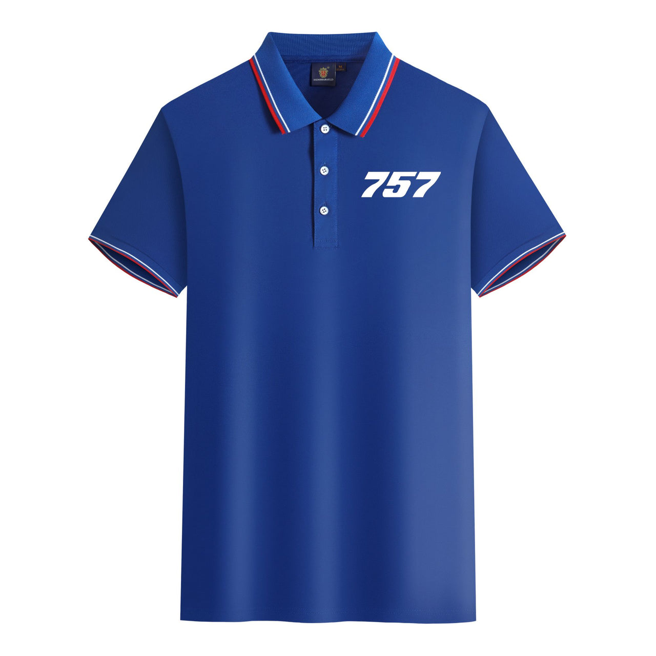 757 Flat Text Designed Stylish Polo T-Shirts