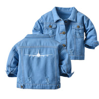 Thumbnail for Boeing 747 Silhouette Designed Children Denim Jackets