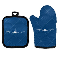 Thumbnail for Airbus A340 Silhouette Designed Kitchen Glove & Holder