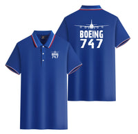 Thumbnail for Boeing 747 & Plane Designed Stylish Polo T-Shirts (Double-Side)