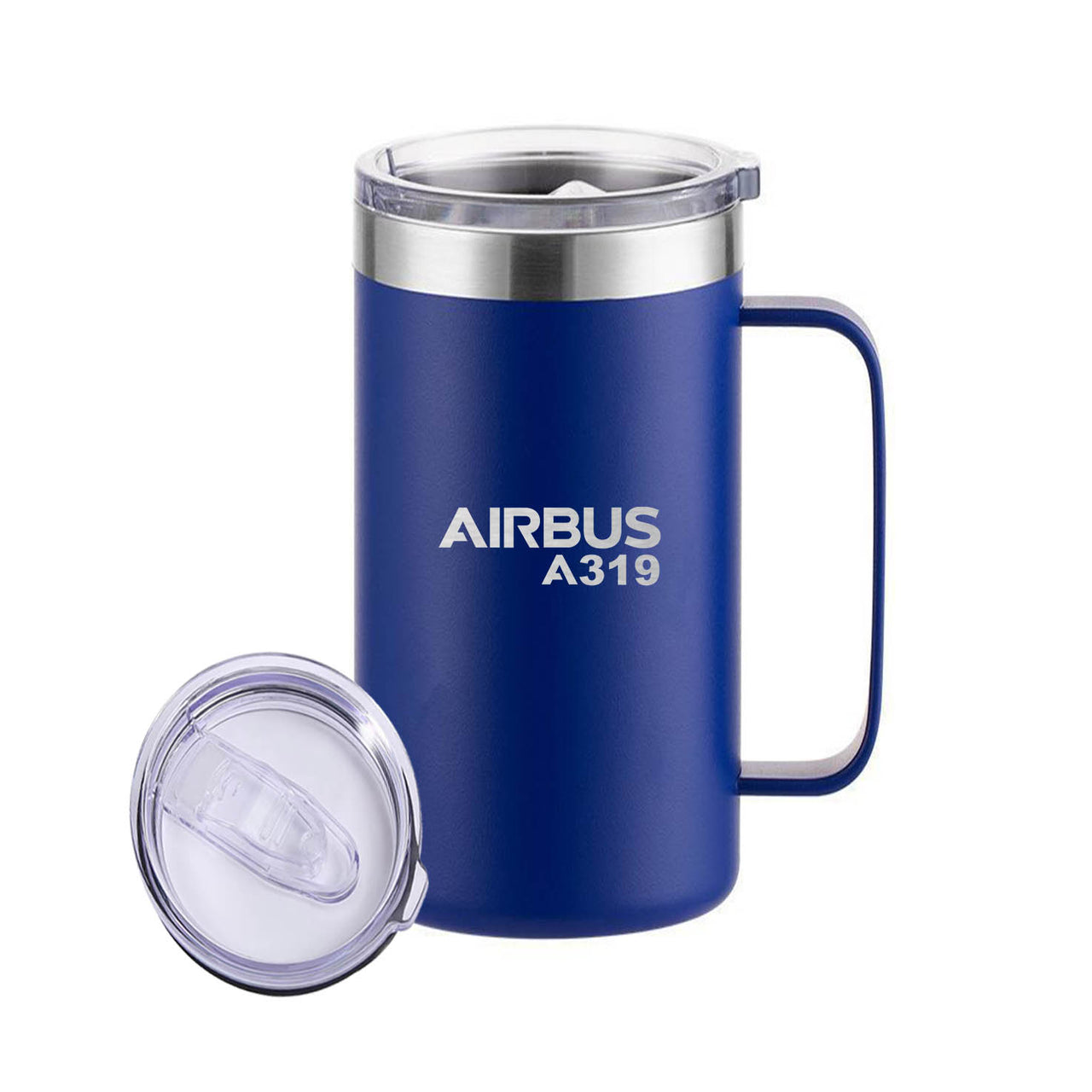 Airbus A319 & Text Designed Stainless Steel Beer Mugs