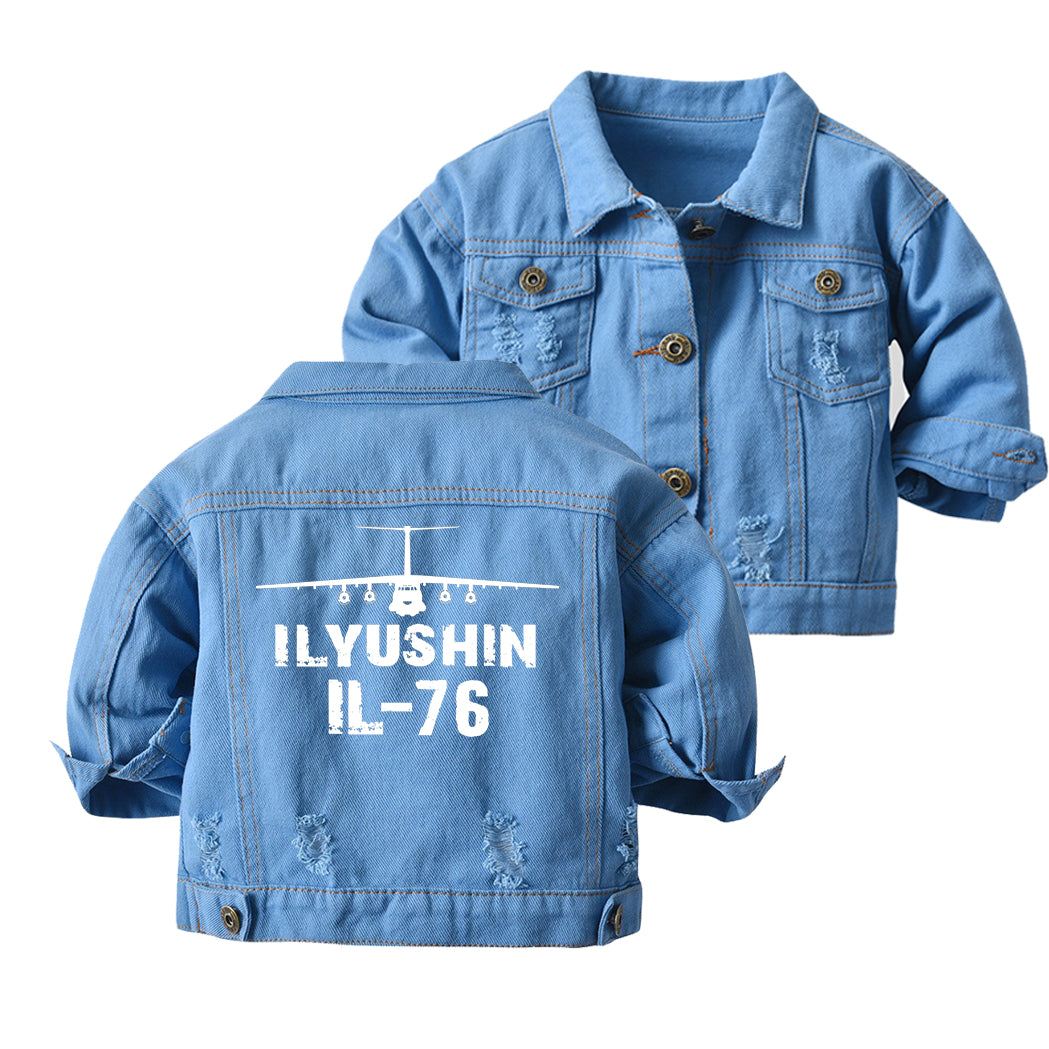 ILyushin IL-76 & Plane Designed Children Denim Jackets