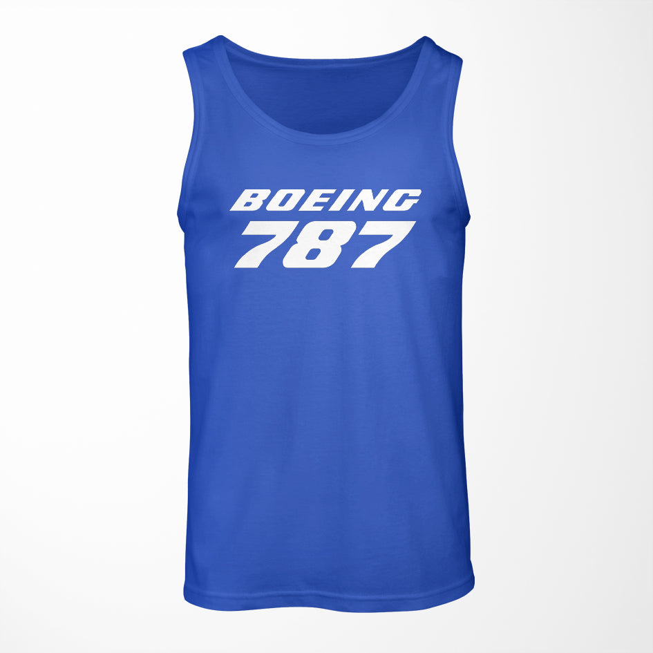 Boeing 787 & Text Designed Tank Tops