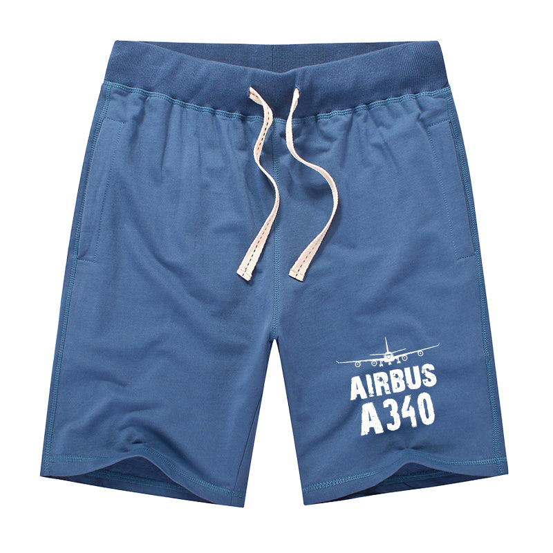 Airbus A340 & Plane Designed Cotton Shorts