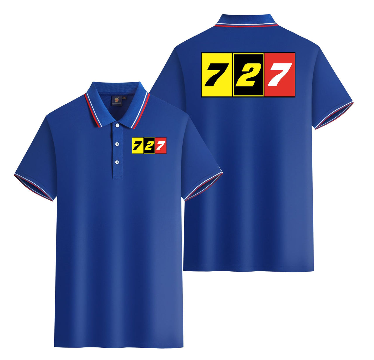 Flat Colourful 727 Designed Stylish Polo T-Shirts (Double-Side)