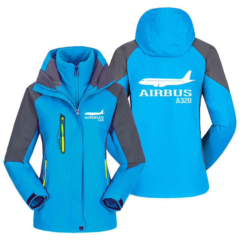 Airbus A320 Printed Designed Thick "WOMEN" Skiing Jackets