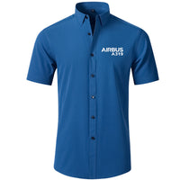 Thumbnail for Airbus A319 & Text Designed Short Sleeve Shirts
