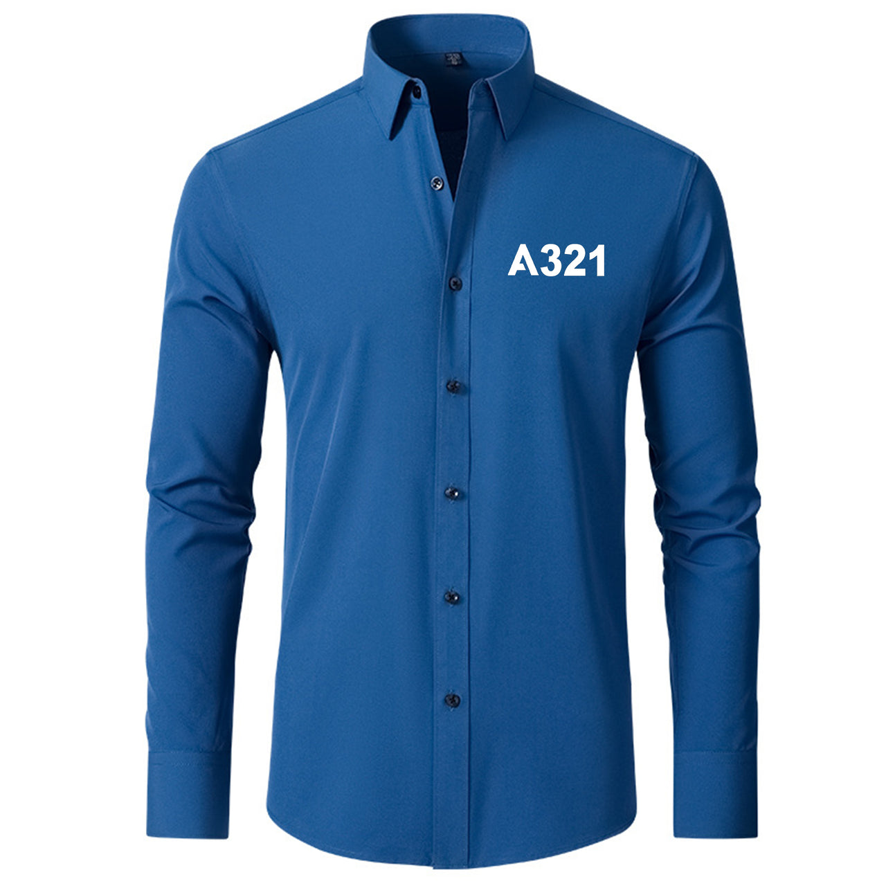 A321 Flat Text Designed Long Sleeve Shirts