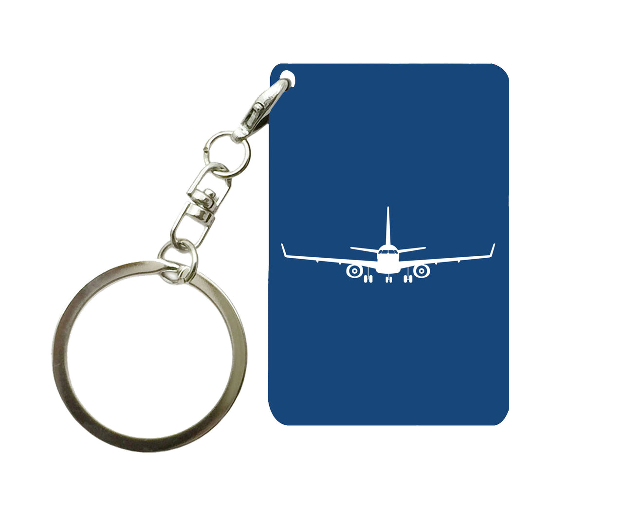 Embraer E-190 Silhouette Plane Designed Key Chains