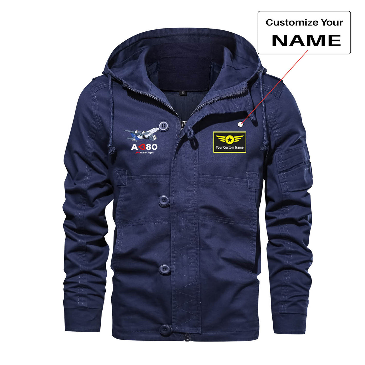 Airbus A380 Love at first flight Designed Cotton Jackets