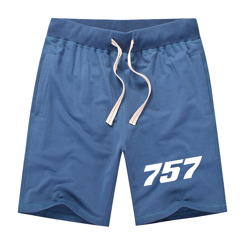 757 Flat Text Designed Cotton Shorts