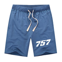 Thumbnail for 757 Flat Text Designed Cotton Shorts