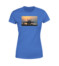 Thumbnail for Military Jet During Sunset Designed Women T-Shirts