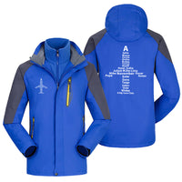 Thumbnail for Airplane Shape Aviation Alphabet Designed Thick Skiing Jackets