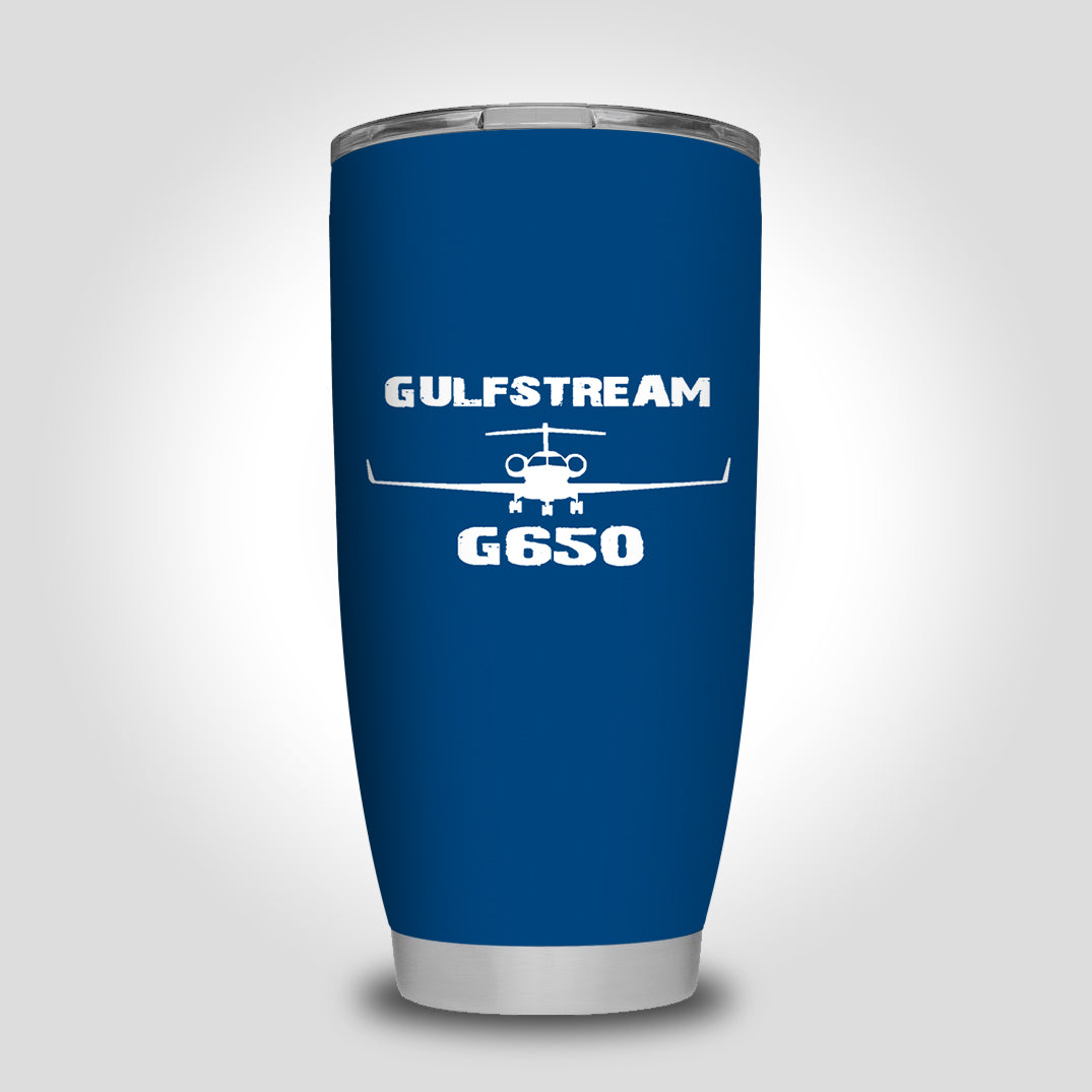 Gulfstream G650 & Plane Designed Tumbler Travel Mugs