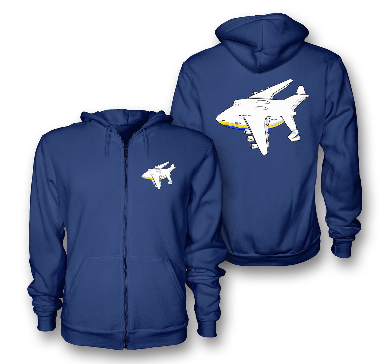 Antonov AN-225 Mriya Designed Zipped Hoodies