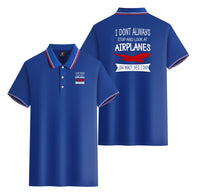 Thumbnail for I Don't Always Stop and Look at Airplanes Designed Stylish Polo T-Shirts (Double-Side)