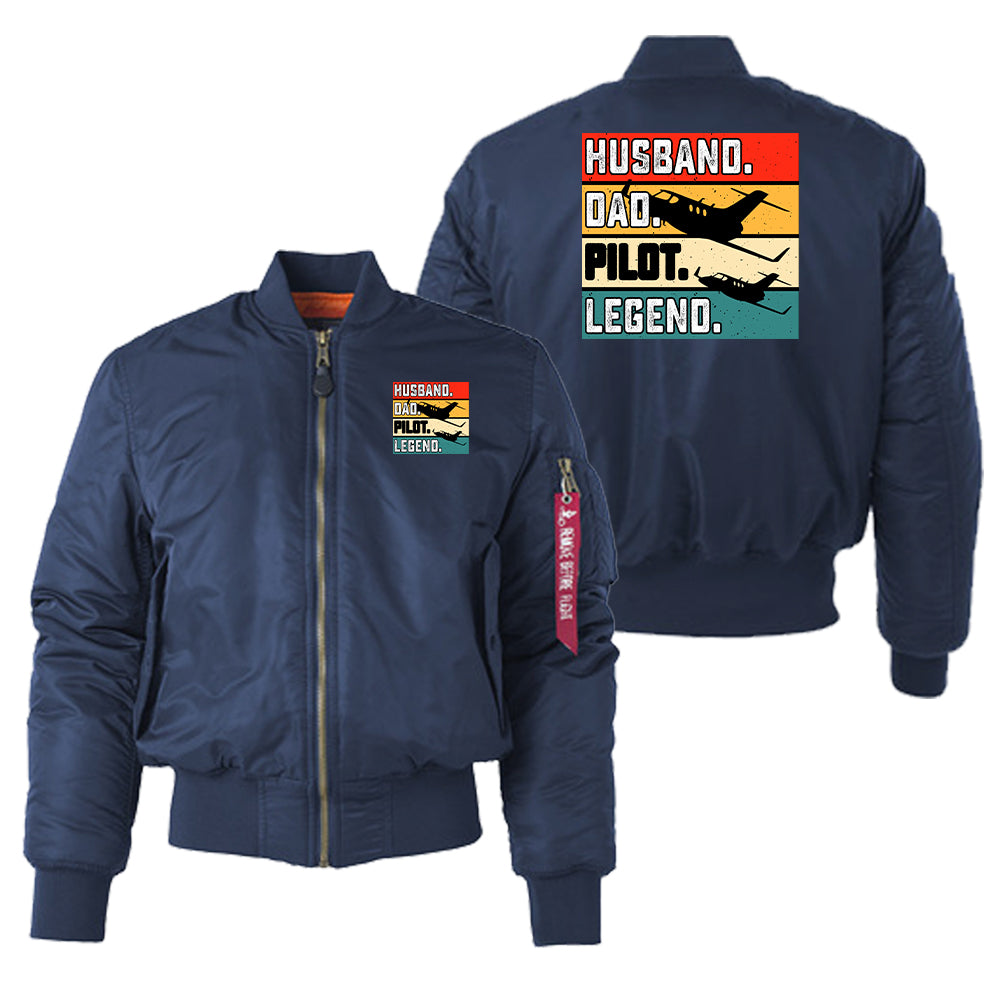 Husband & Dad & Pilot & Legend Designed "Women" Bomber Jackets