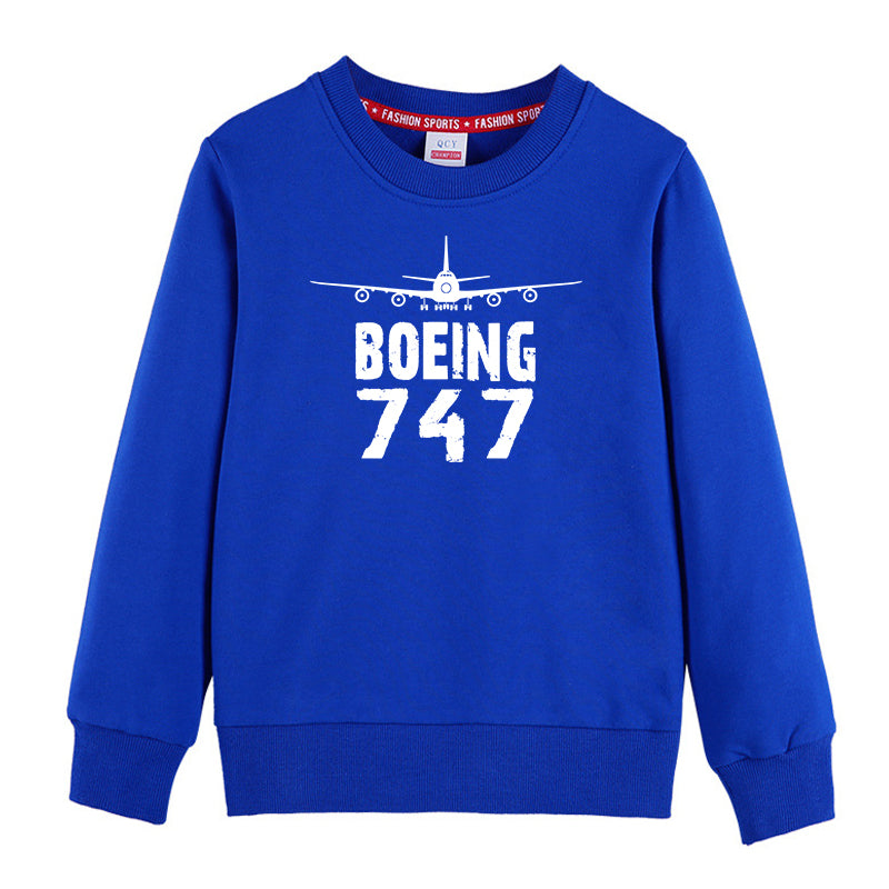 Boeing 747 & Plane Designed "CHILDREN" Sweatshirts